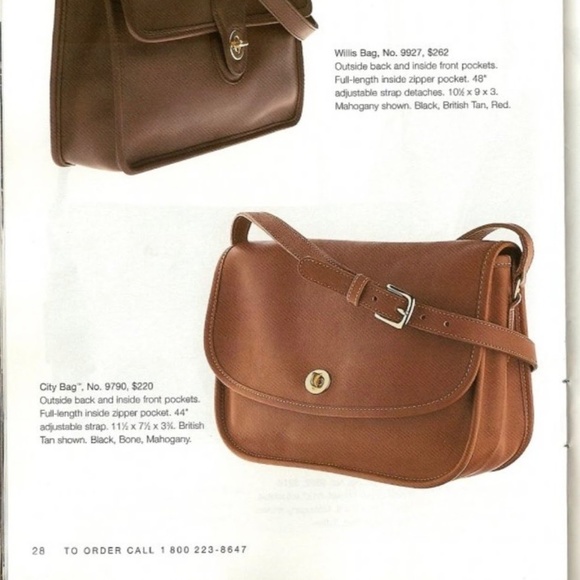 Vintage Coach City Bag 9790 British Tan Leather Purse Crossbody Bag Made in USA - Picture 6 of 13